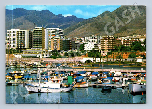 Pohlednice Španělsko Benalmádena Costa přístav 1975 (M31888)