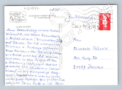 Pohlednice Francie Chamonix Mont Blanc 1995 (M31897)