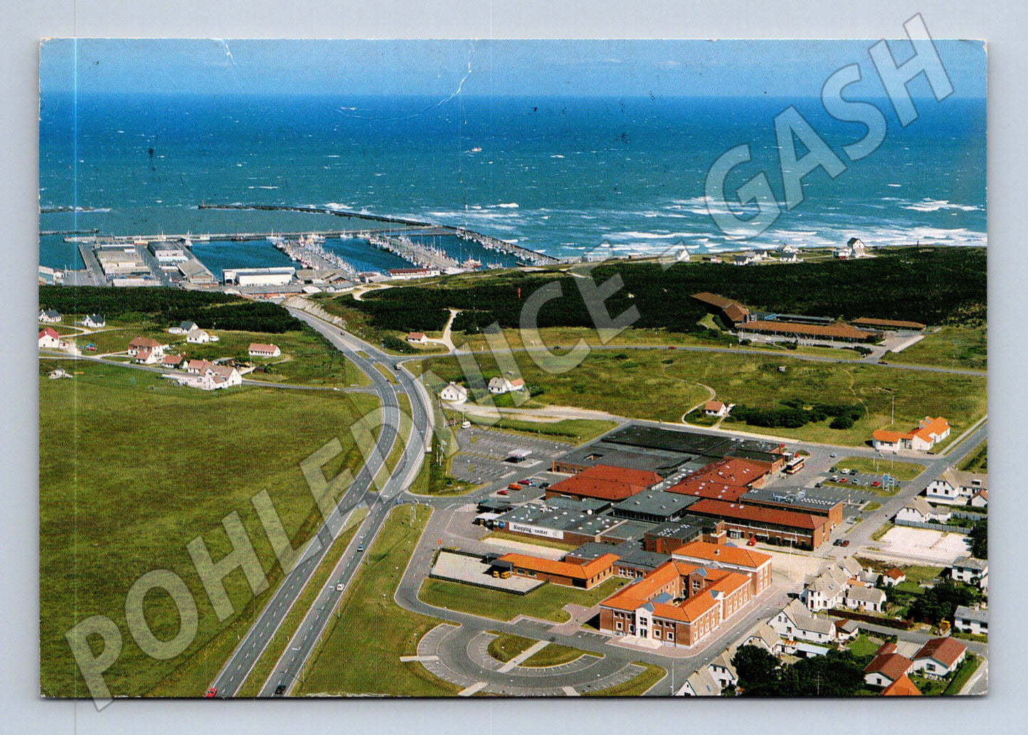 Pohlednice Dánsko Hanstholm Centret přístav 1989 (M31899)