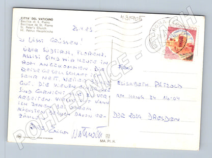 Itálie Vatikán Svatopetrský chrám a Švýcarská garda 1983 (M31905)