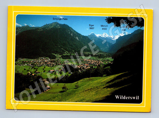 Pohlednice Švýcarsko Wilderswil a hory Eiger Mönch 1923 (M31910)