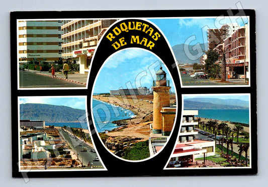Pohlednice Španělsko Roquetas de Mar město a pláž 1992 (M31913)
