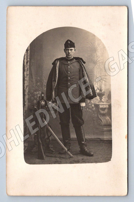 Postcard soldier in uniform ethnography (M3193)