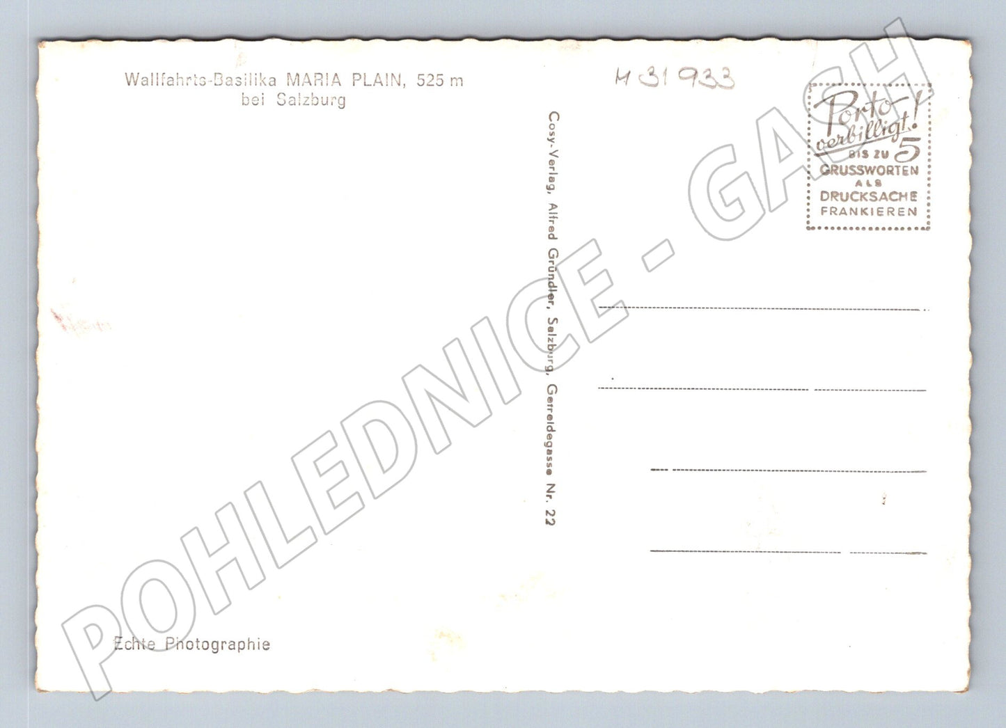 Pohlednice Rakousko Maria Plain Salzburg (M31933)