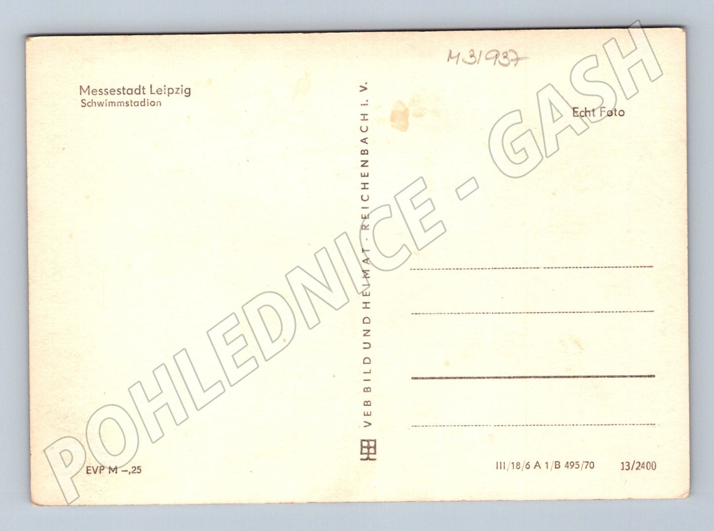 Pohlednice Německo Lipsko Schwimmstadion (M31937)