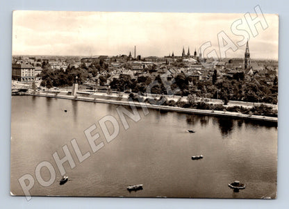Pohlednice Německo Merseburg panorama Gotthardteich (M31944)