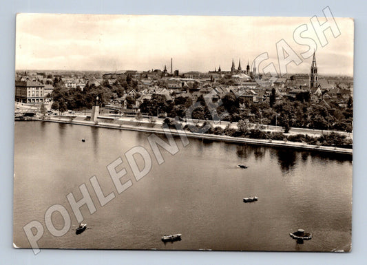 Pohlednice Německo Merseburg panorama Gotthardteich (M31944)