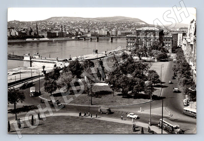 Pohlednice Maďarsko Budapešť DunaPart s provozem (M31945)