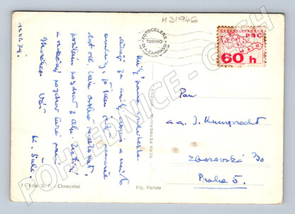 Pohlednice Itálie Champoluc Valle d'Aosta Monte Rosa 1974 (M31946)