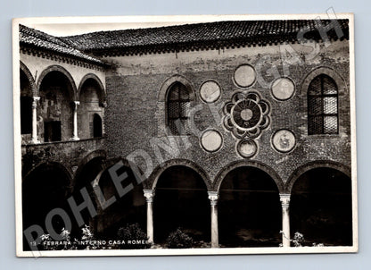 Pohlednice Itálie Ferrara Casa Romei interiér (M31947)