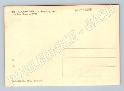 Pohlednice Itálie Courmayeur Mont Blanc ledovce (M31958)