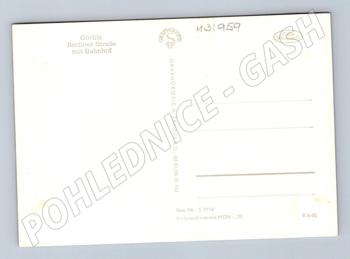 Pohlednice Německo Görlitz Berliner Straße nádraží (M31959)