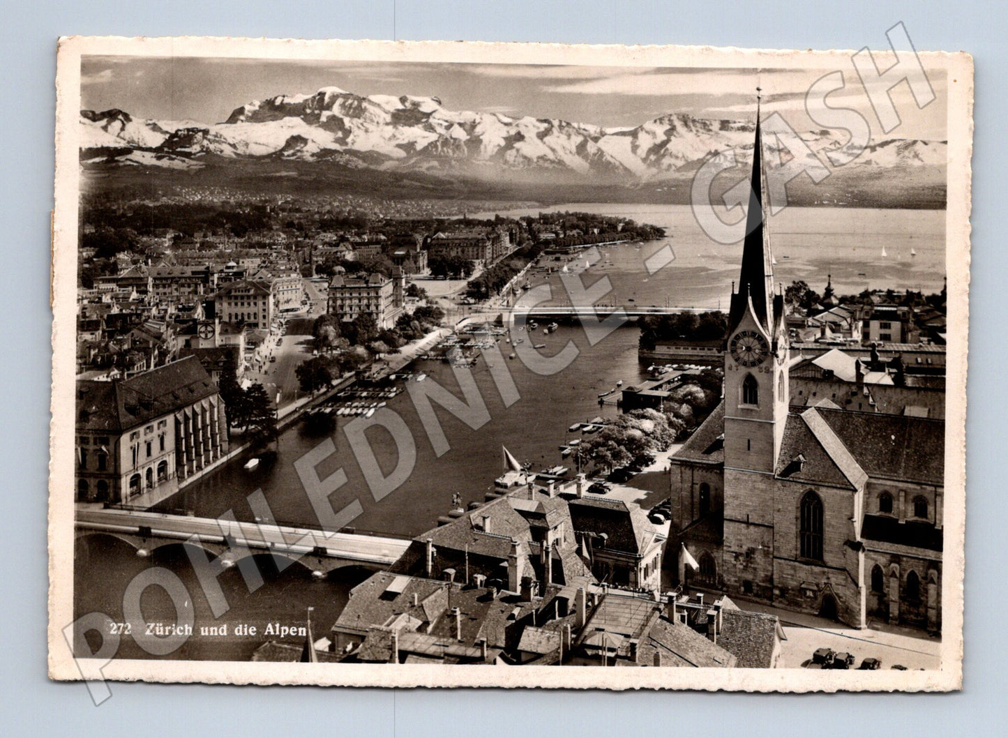 Pohlednice Švýcarsko Curych Alpy 1946 (M31962)