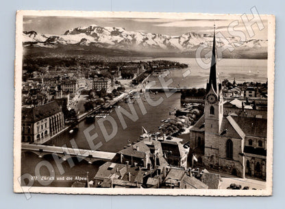Pohlednice Švýcarsko Curych Alpy 1946 (M31962)