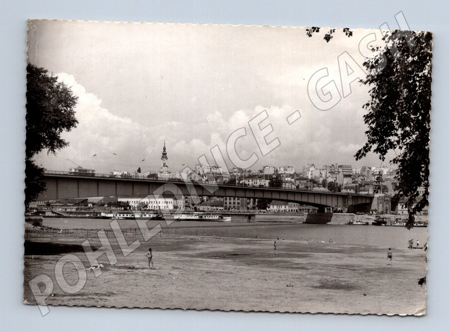 Pohlednice Srbsko Bělehrad Nový most 1958 (M31966)