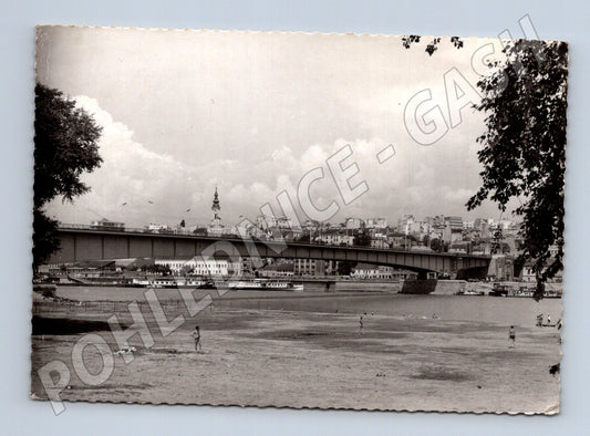 Pohlednice Srbsko Bělehrad Nový most 1958 (M31966)