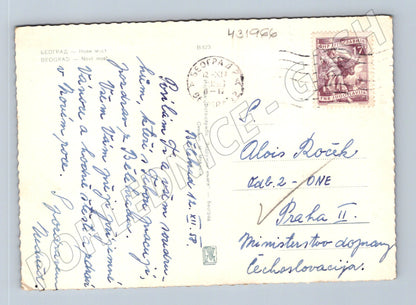 Pohlednice Srbsko Bělehrad Nový most 1958 (M31966)
