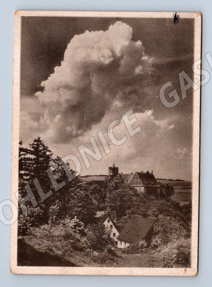 Pohlednice Německo Burg Scharfenstein hrad, dramatické mraky (M31968)