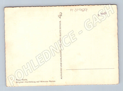 Pohlednice Polsko Glatz Slezsko stromy krajina (M31969)