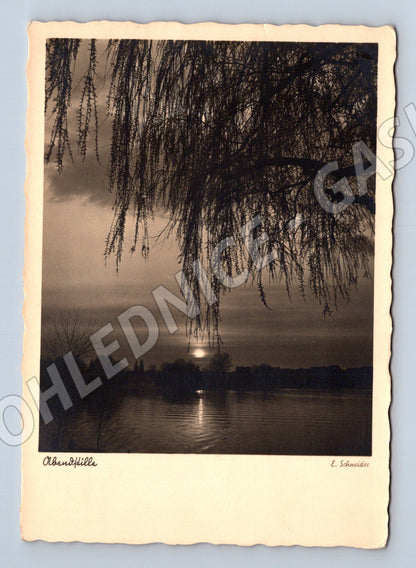 Pohlednice Německo Oberschleißheim krajina západ slunce (M31972)