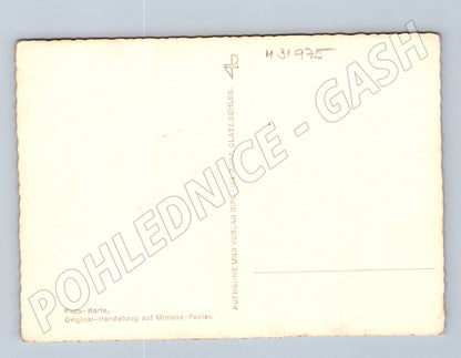 Pohlednice Německo Slezsko krajina s domy (M31975)