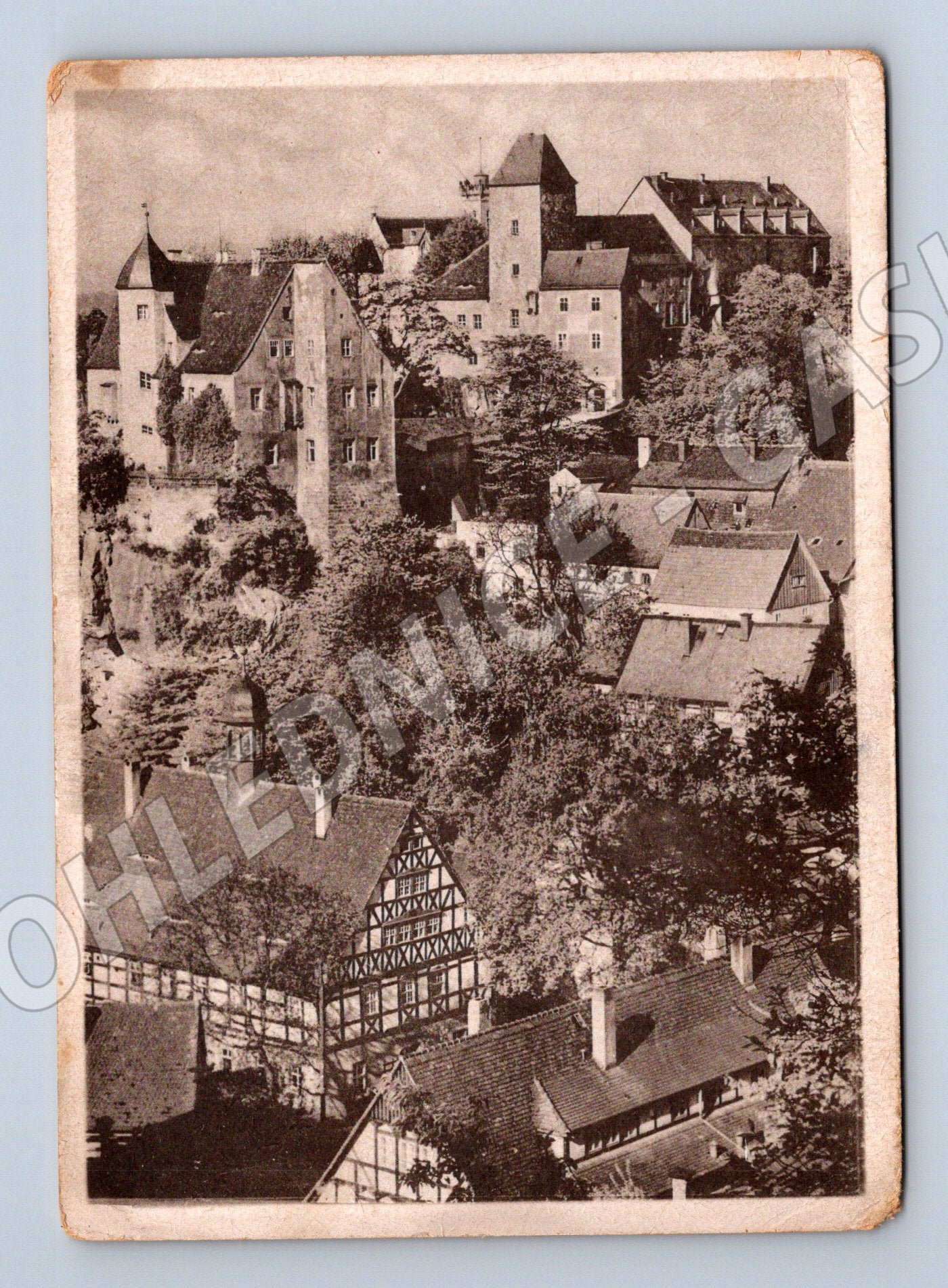 Pohlednice Německo Hohnstein Burg a město (M31979)