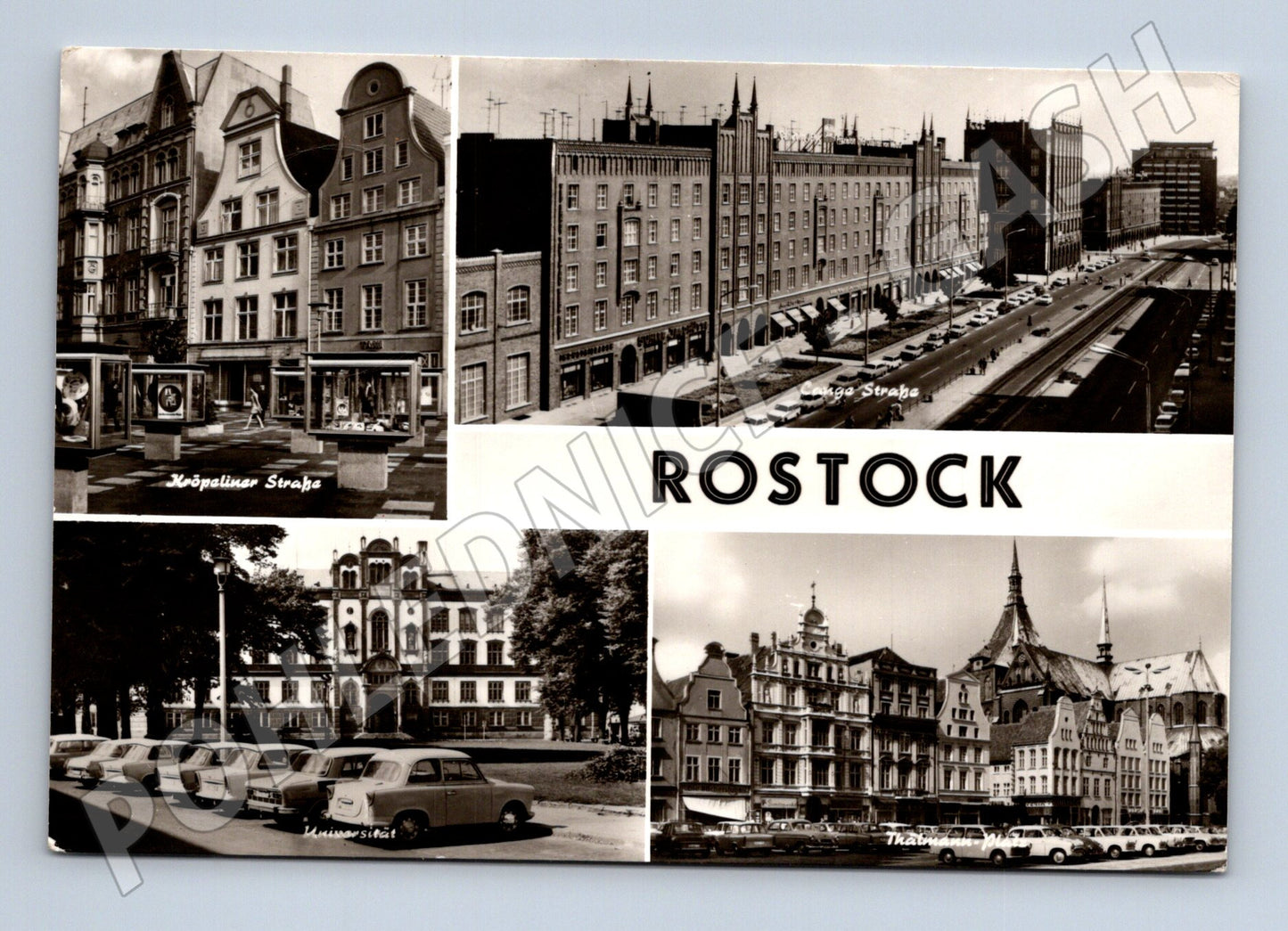 Pohlednice Německo Rostock ulice a budovy 1978 (M31982)