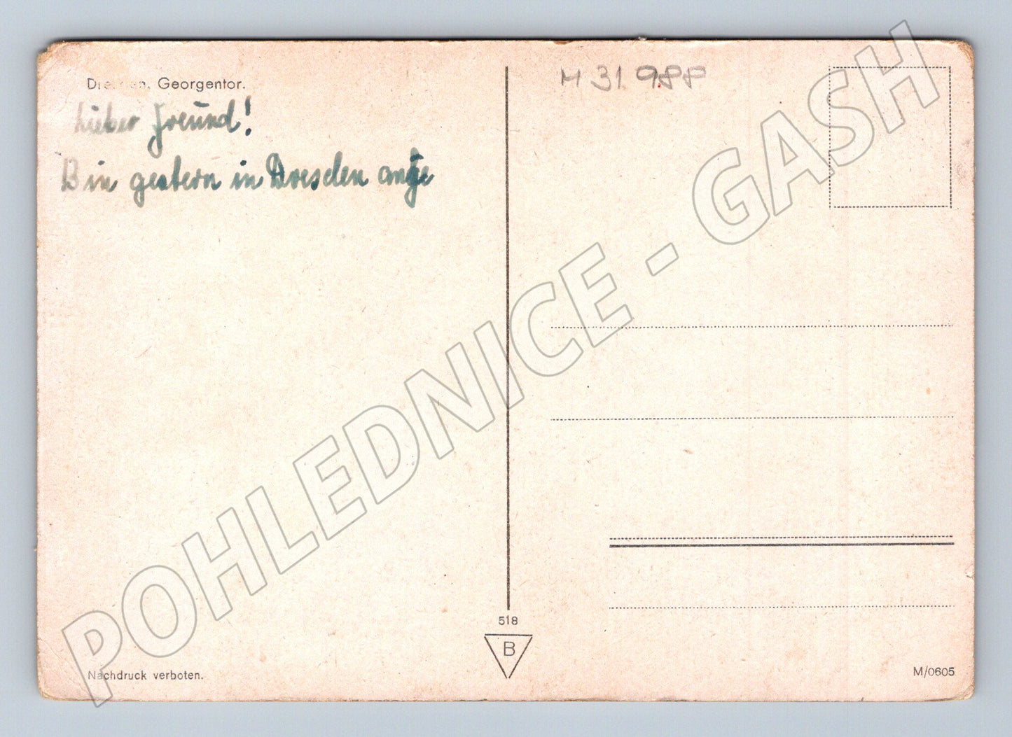 Pohlednice Nemecko Dresden Georgentor (M31988)