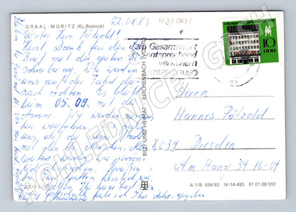 Pohlednice Německo Graal-Müritz různé pohledy 1983 (M31991)
