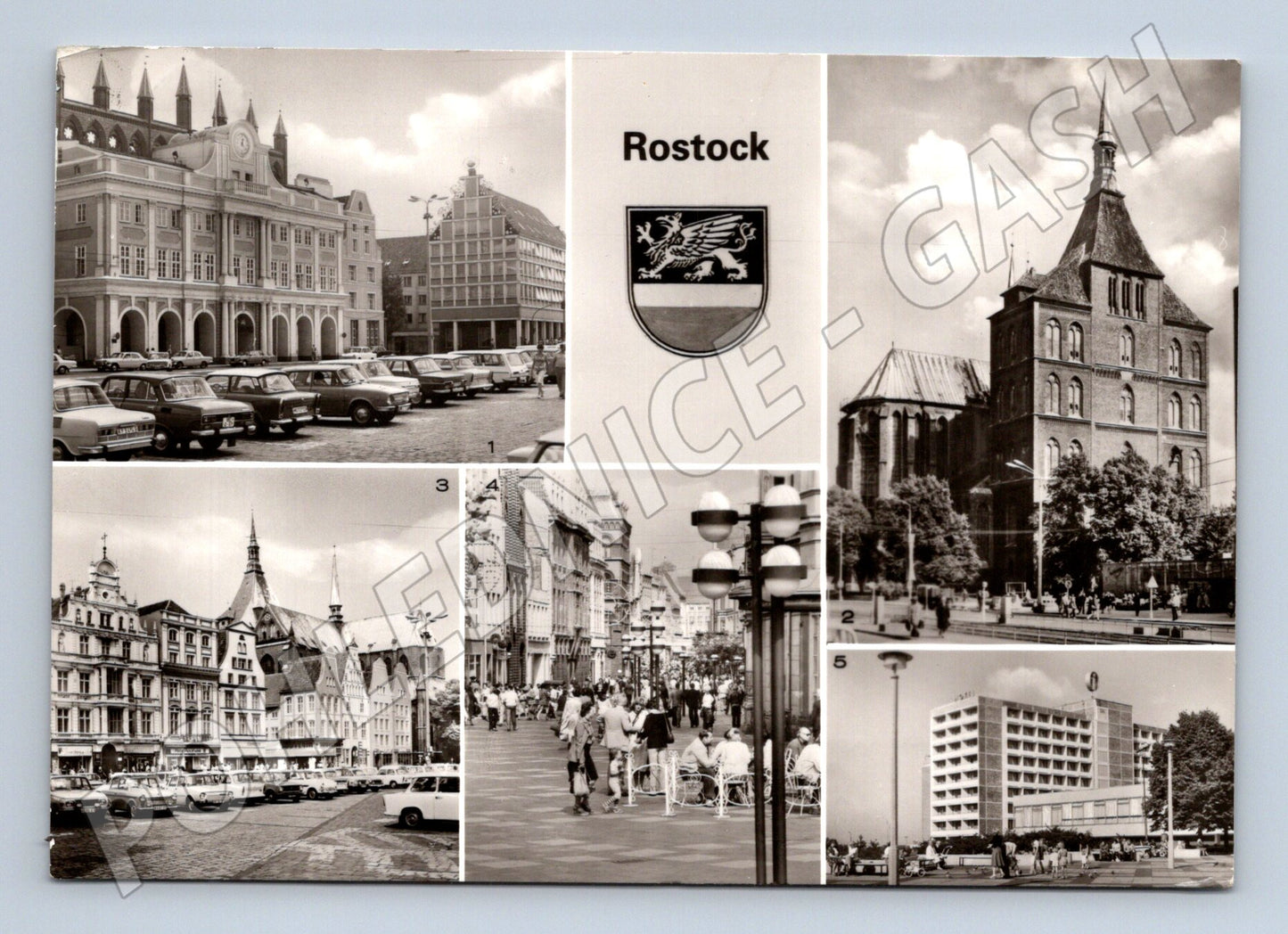 Pohlednice Německo Rostock koláž 1985 (M31993)
