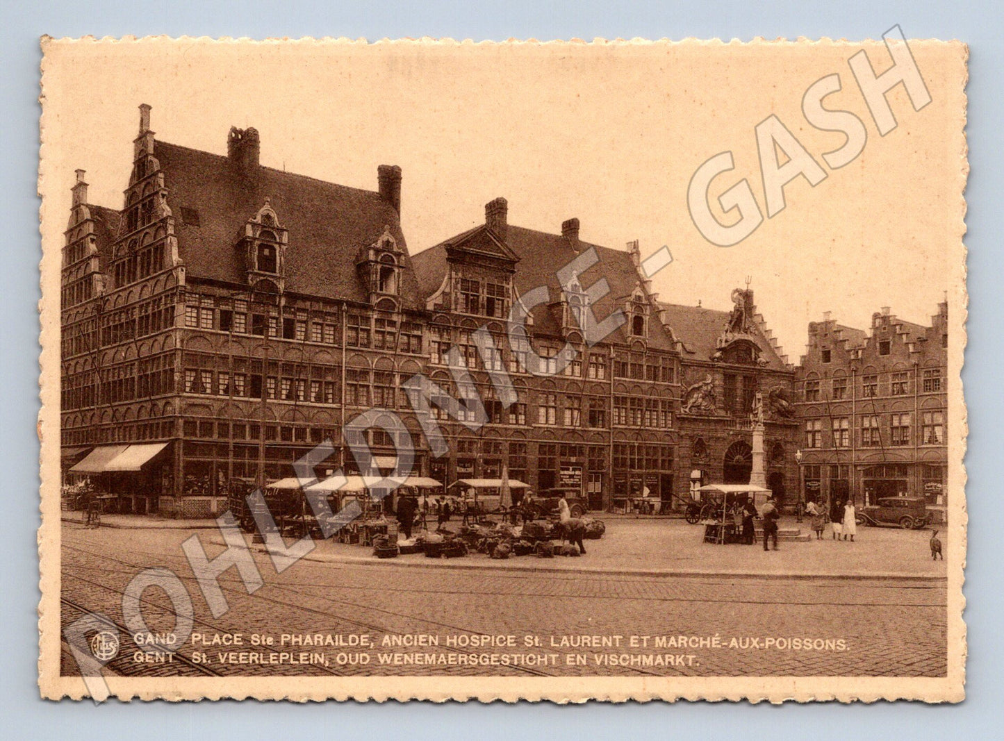Pohlednice Belgie Gent St. Veerleplein tržiště (M31995)