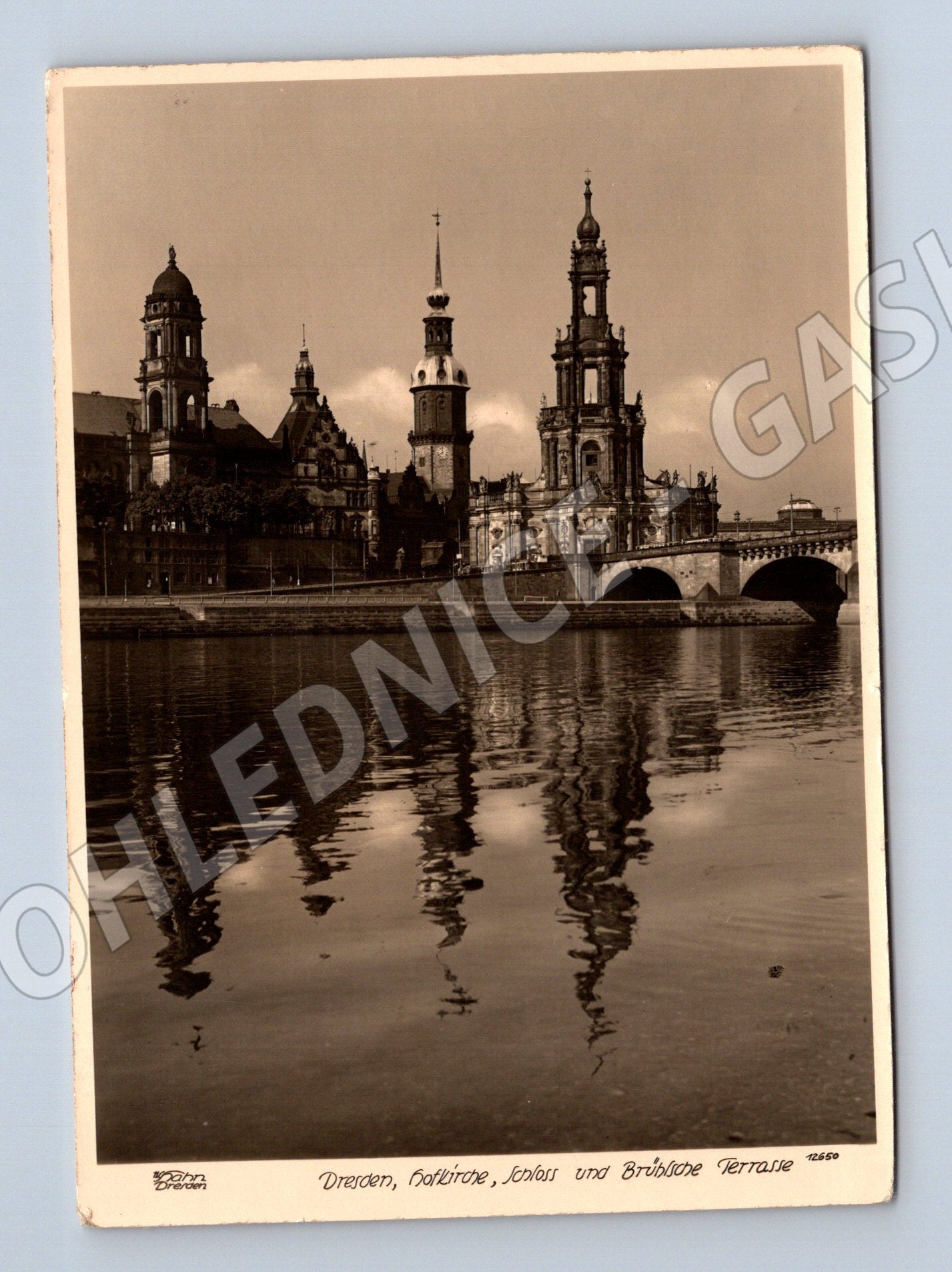 Německo Drážďany Rathaus, zámek a Brühlova terasa 1941 (M32024)