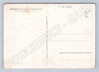Pohlednice Německo Norimberk Pegnitzpartie (M32026)