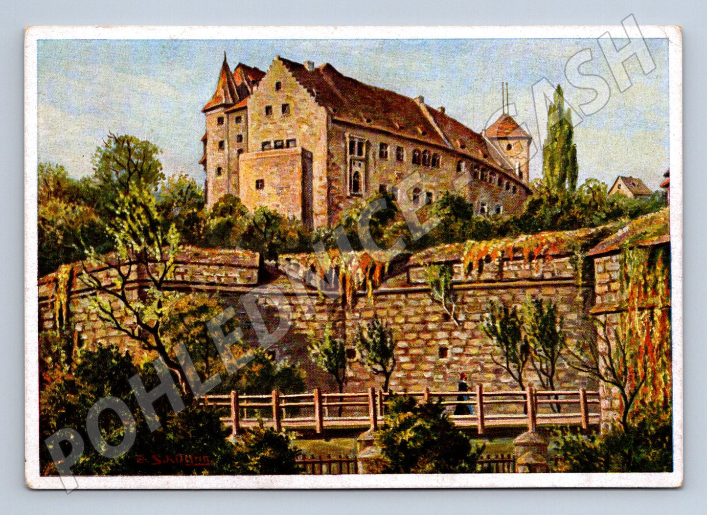 Pohlednice Německo Norimberk hrad z západu (M32033)