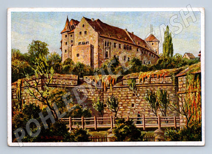 Pohlednice Německo Norimberk hrad z západu (M32033)