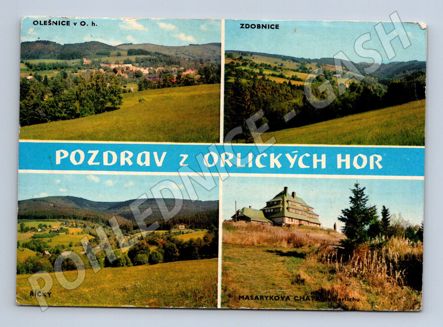 Pohlednice Orlické hory vícesnímek 1970 (M32058)