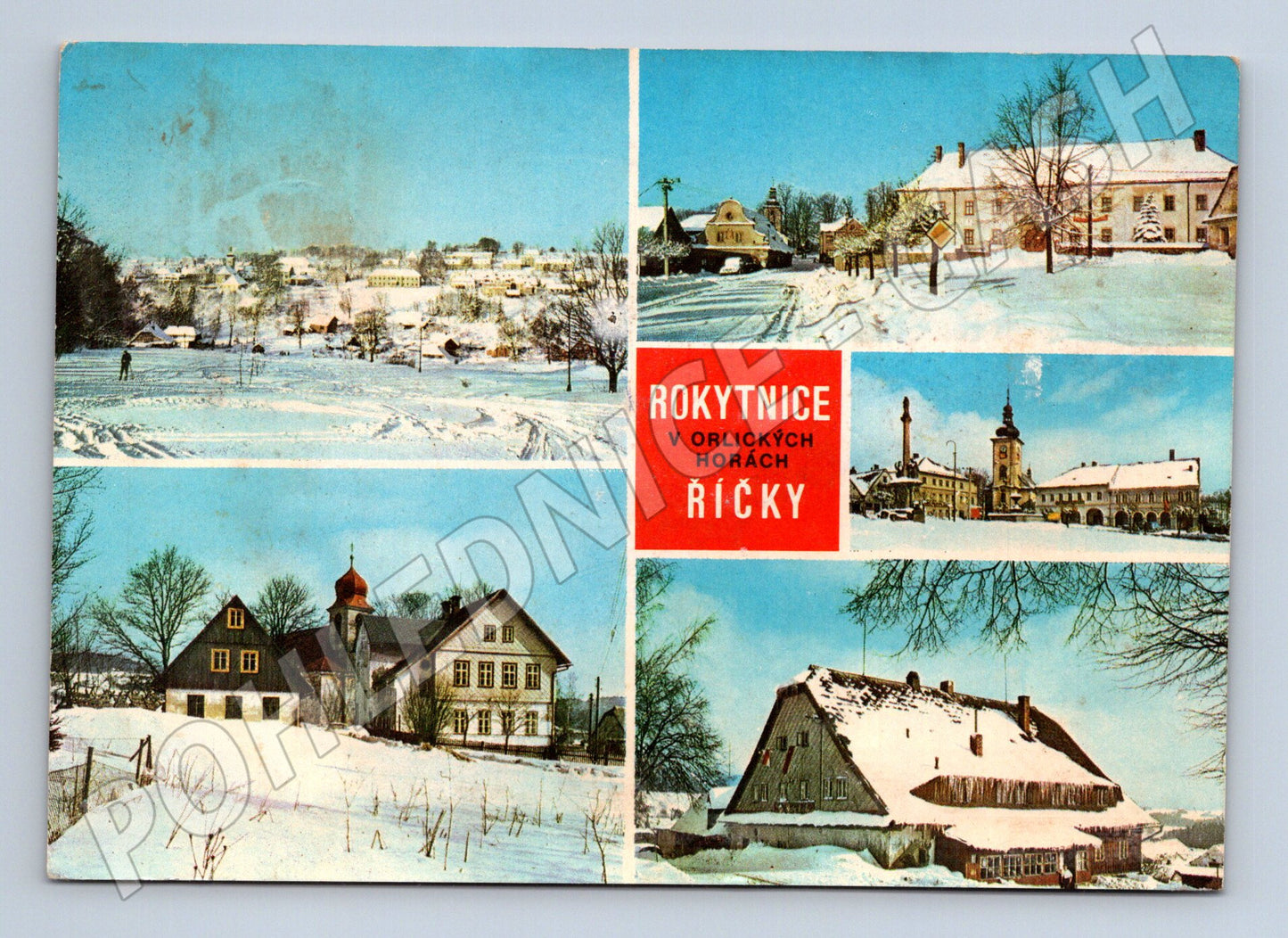 Pohlednice Rokytnice v Orlických horách Říčky zima (M32059)