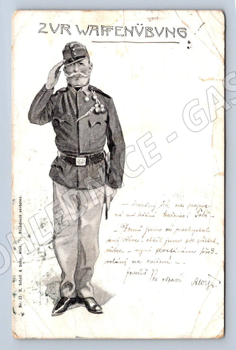 Pohlednice voják Rakousko Uhersko 1903 etno (M3206)
