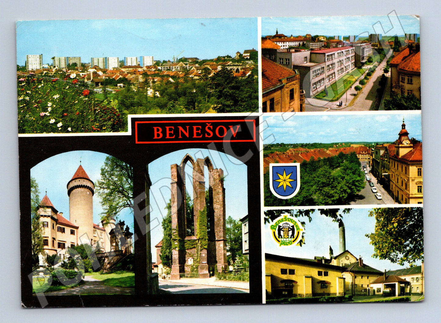 Pohlednice Benešov multi-pohled 1960 (M32060)