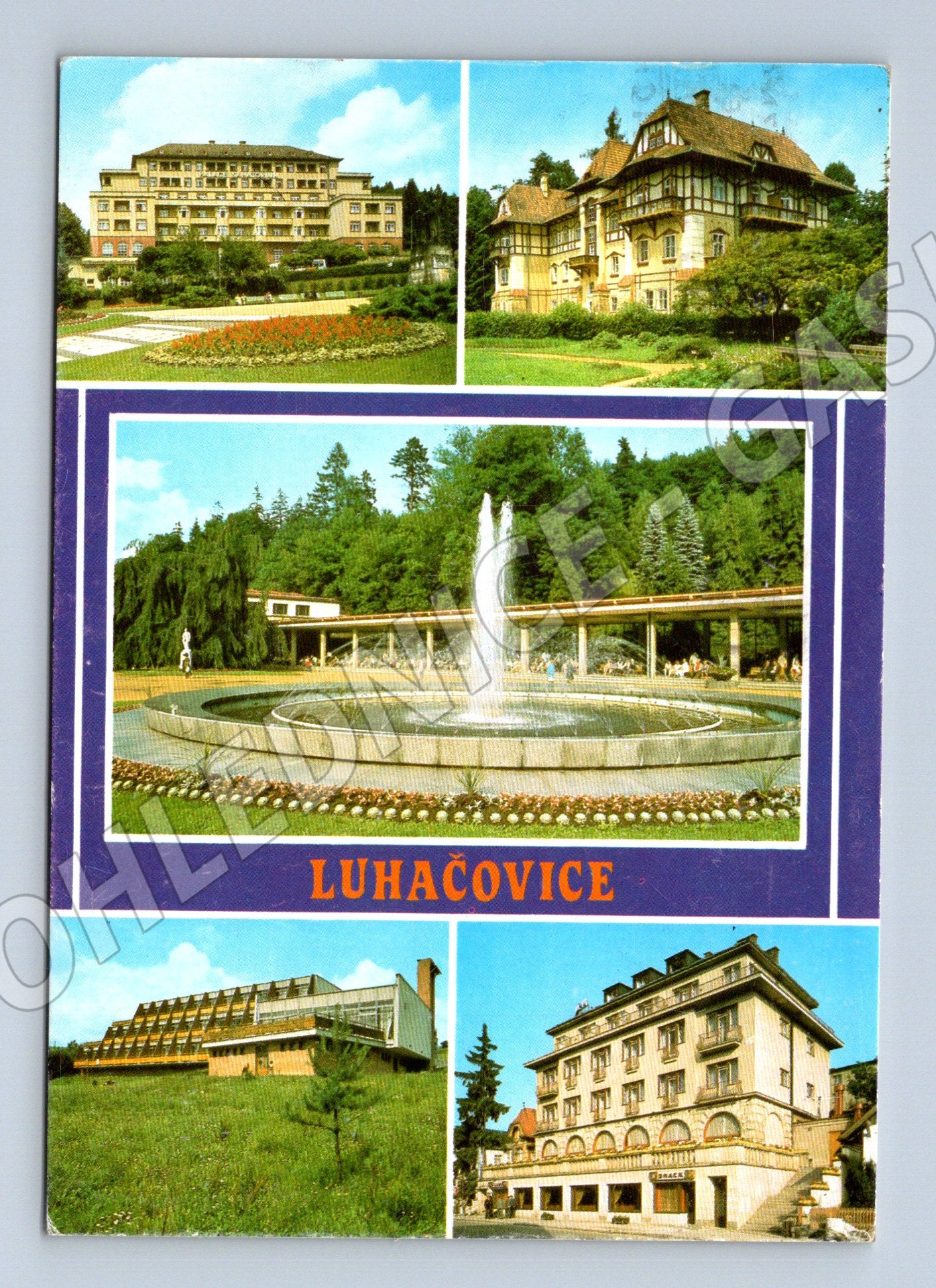 Pohlednice Luhačovice lázeňská architektura 1986 (M32061)