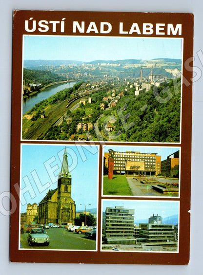 Pohlednice Ústí nad Labem panorama a detaily 1983 (M32070)