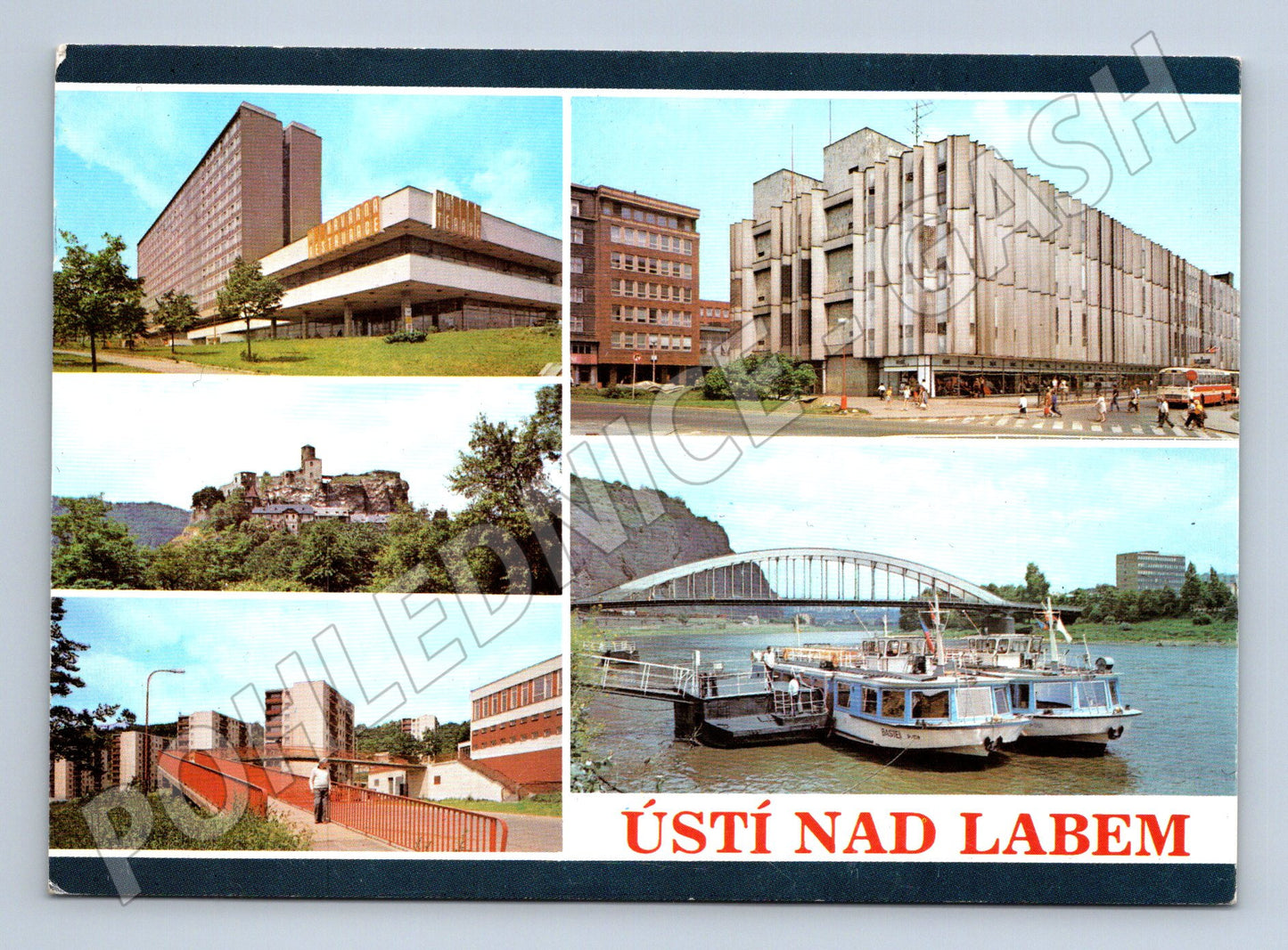 Pohlednice Ústí nad Labem koláž 1980 (M32072)
