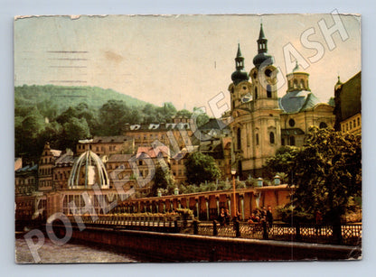 Pohlednice Karlovy Vary lázeňská čtvrť 1967 (M32075)