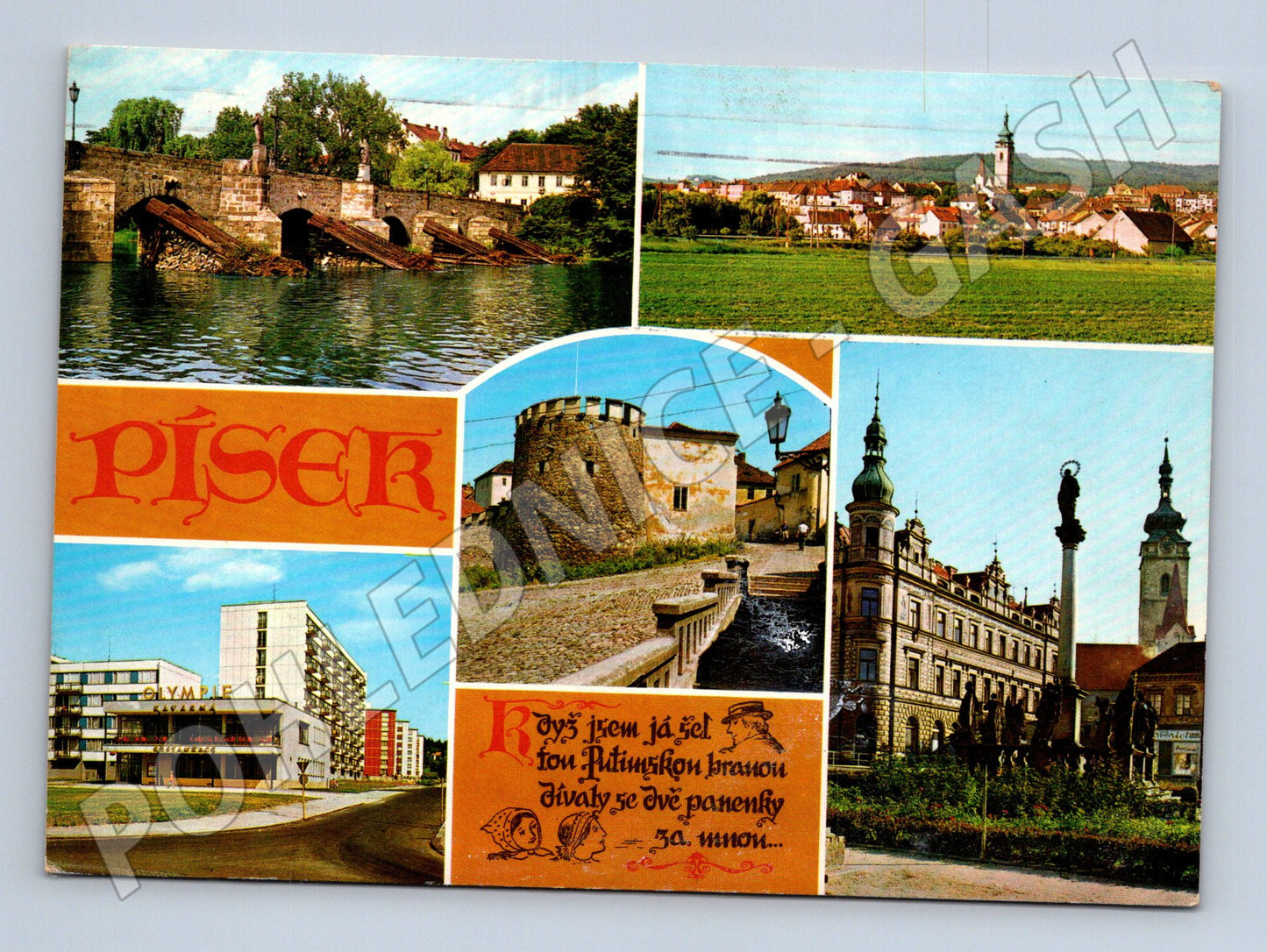 Pohlednice Písek multi-view (M32088)