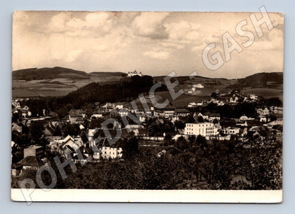 Pohlednice Sušice na Šumavě panorama s hradem (M32098)
