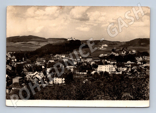 Pohlednice Sušice na Šumavě panorama s hradem (M32098)
