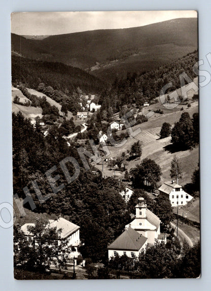 Pohlednice Krkonoše Dolní Dvůr letecký pohled (M32105)