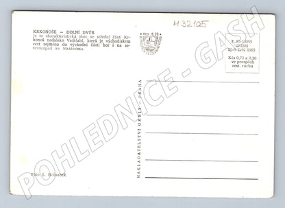 Pohlednice Krkonoše Dolní Dvůr letecký pohled (M32105)