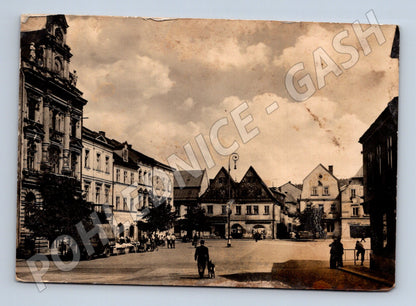 Pohlednice Česká Kamenice náměstí Míru 193X (M32106)