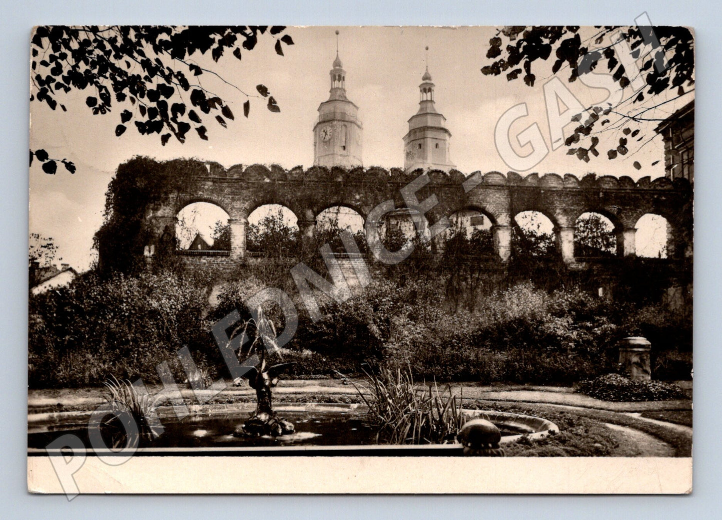 Pohlednice Krnov Smetanův okruh Švédská zeď 1947 (M32111)